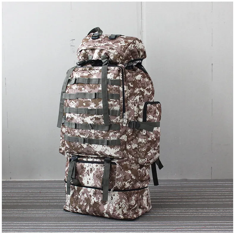 100L Large Military Tactical Camouflage Softback Unisex Hiking Bag