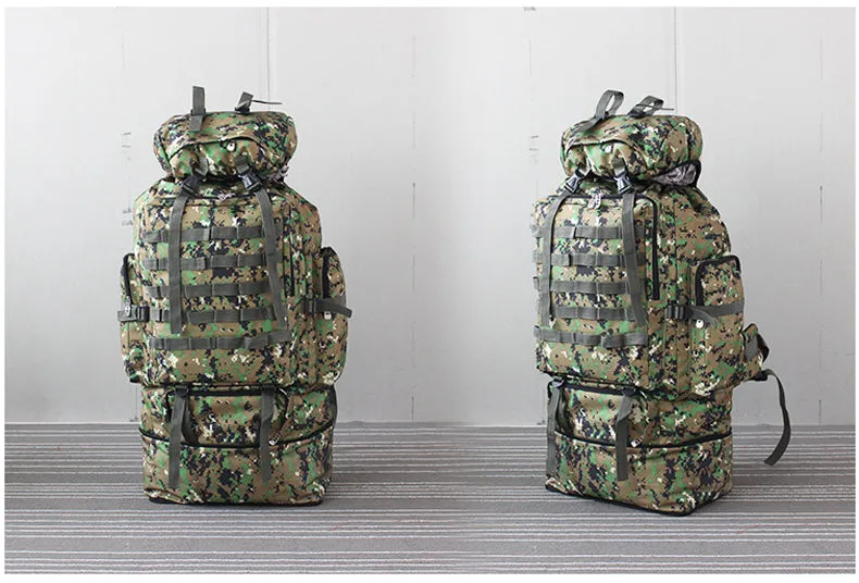 100L Large Military Tactical Camouflage Softback Unisex Hiking Bag