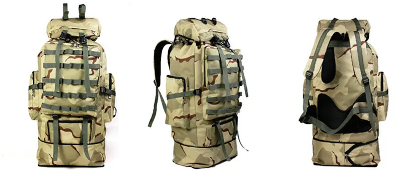 100L Large Military Tactical Camouflage Softback Unisex Hiking Bag