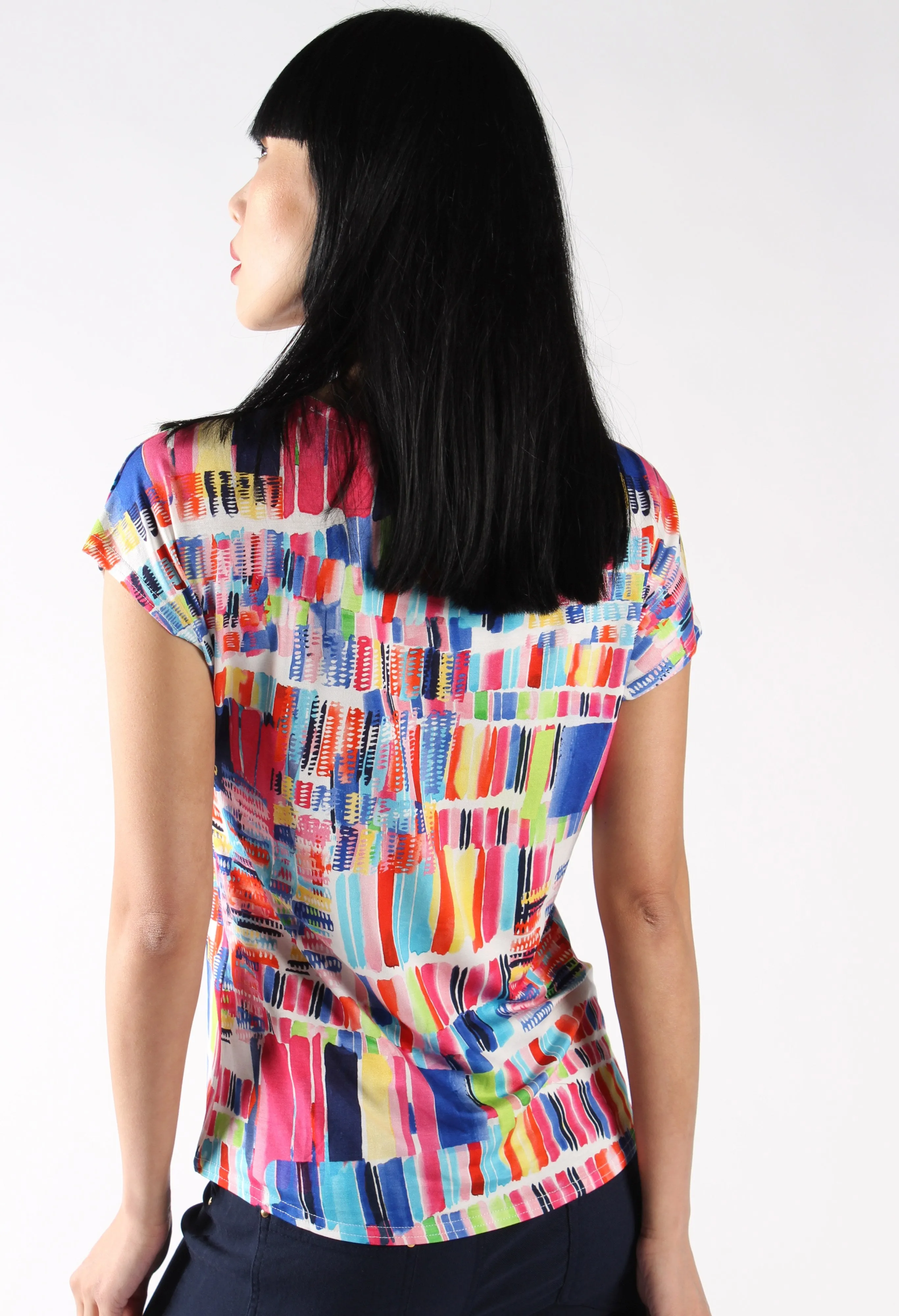 Abstract Colourful Print top