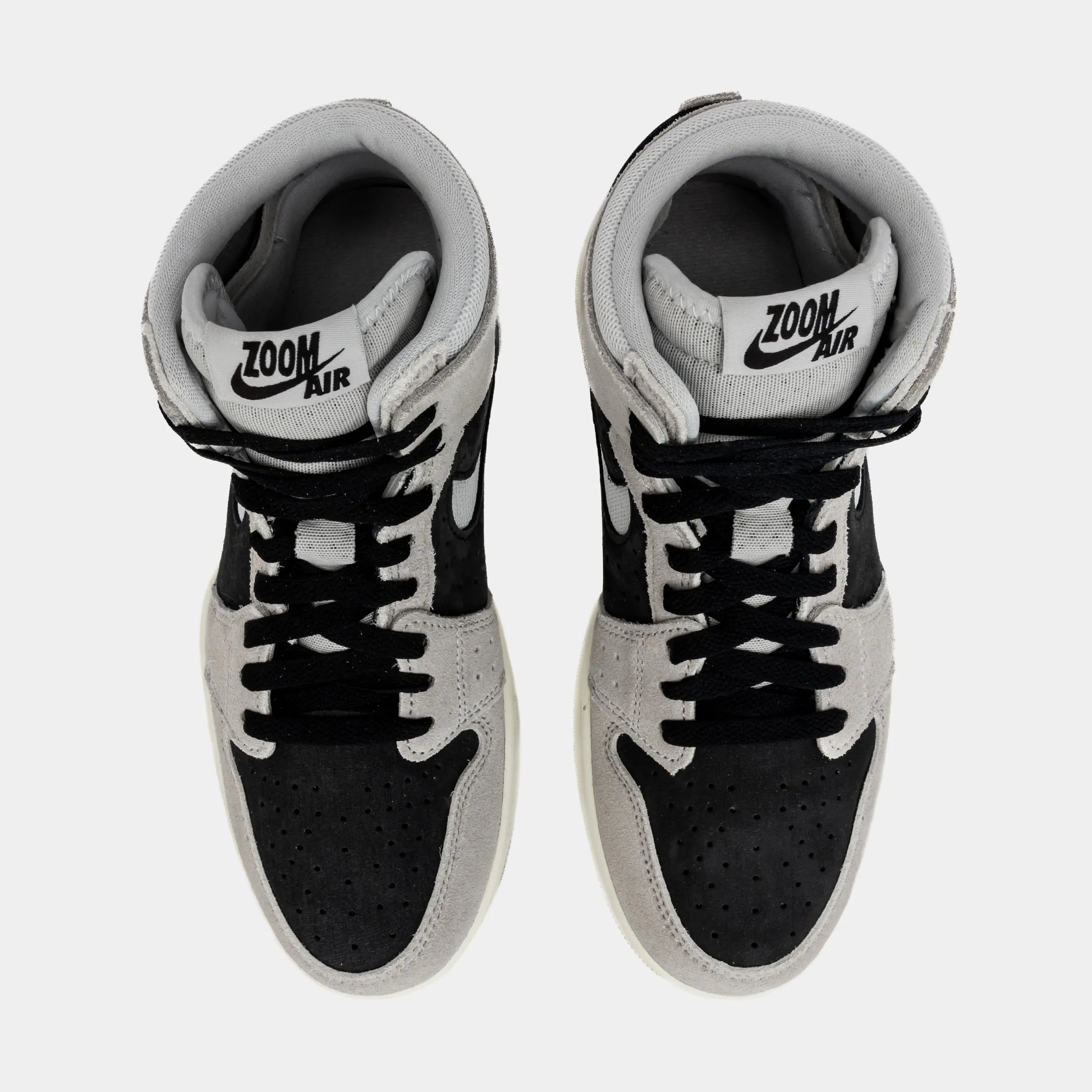 Air Jordan 1 High Zoom CMFT 2 Light Iron Ore Womens Lifestyle Shoes (Black/Grey)