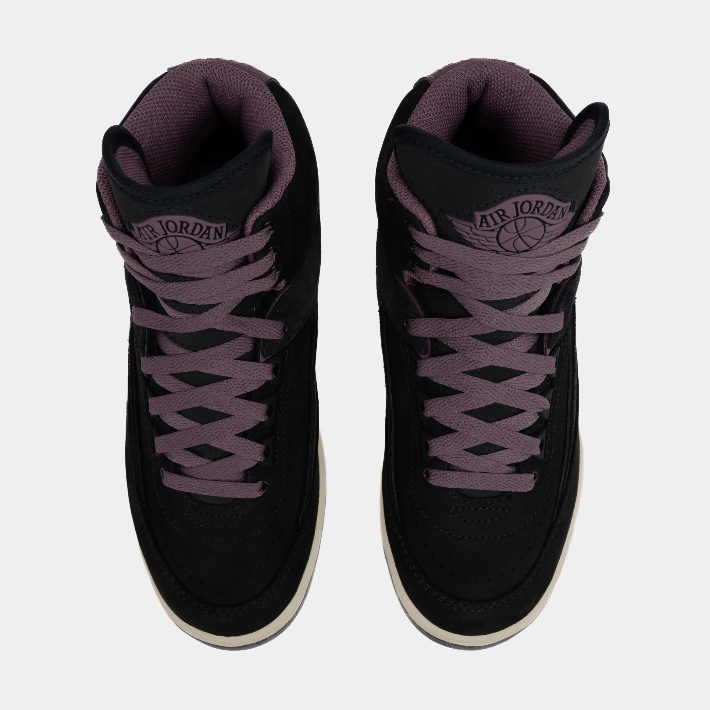 Air Jordan 2 Retro Off Noir Womens Lifestyle Shoes (Off Noir/Ice Cool Grey/Mauve)