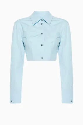 Alexander Wang Cropped Structured Shirt - Cerulean