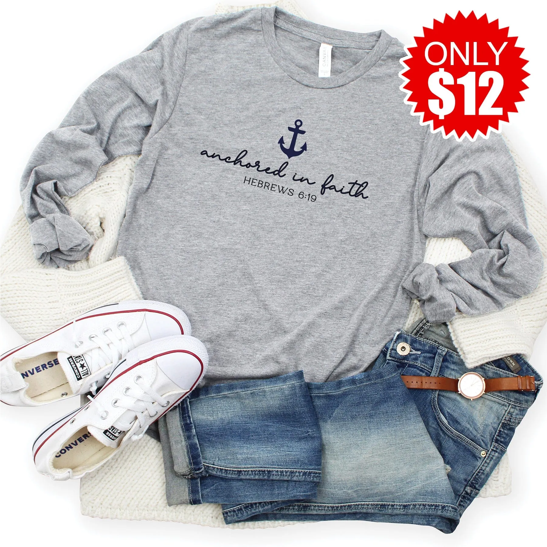 Anchored in Faith Long Sleeve - 12