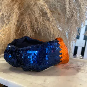 AUBURN ORANGE AND BLUE HEADBAND