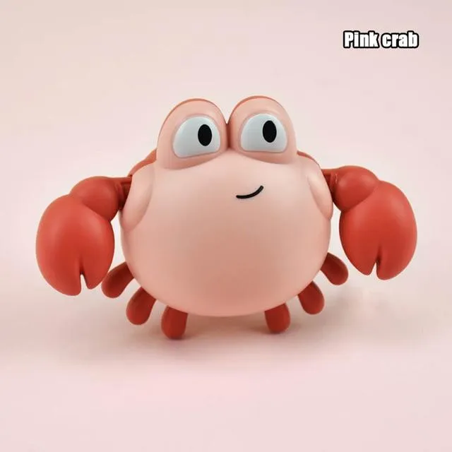 Baby Bath Toys Animal Cute Cartoon Tortoise Crab Classic Baby Water Toy Infant Swim Chain Clockwork Toy For Kid 2021 Newest