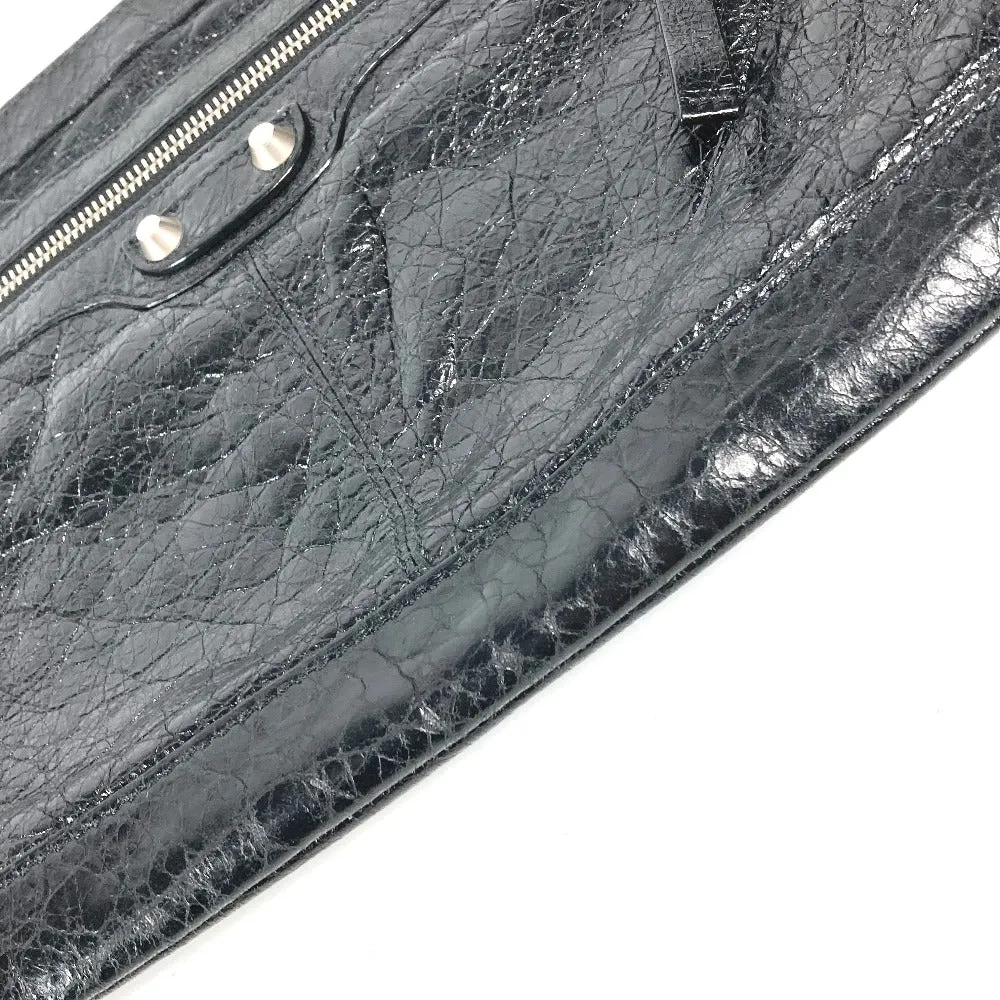 BALENCIAGA Clutch bag 273022 leather black Classic clip M mens Used Authentic