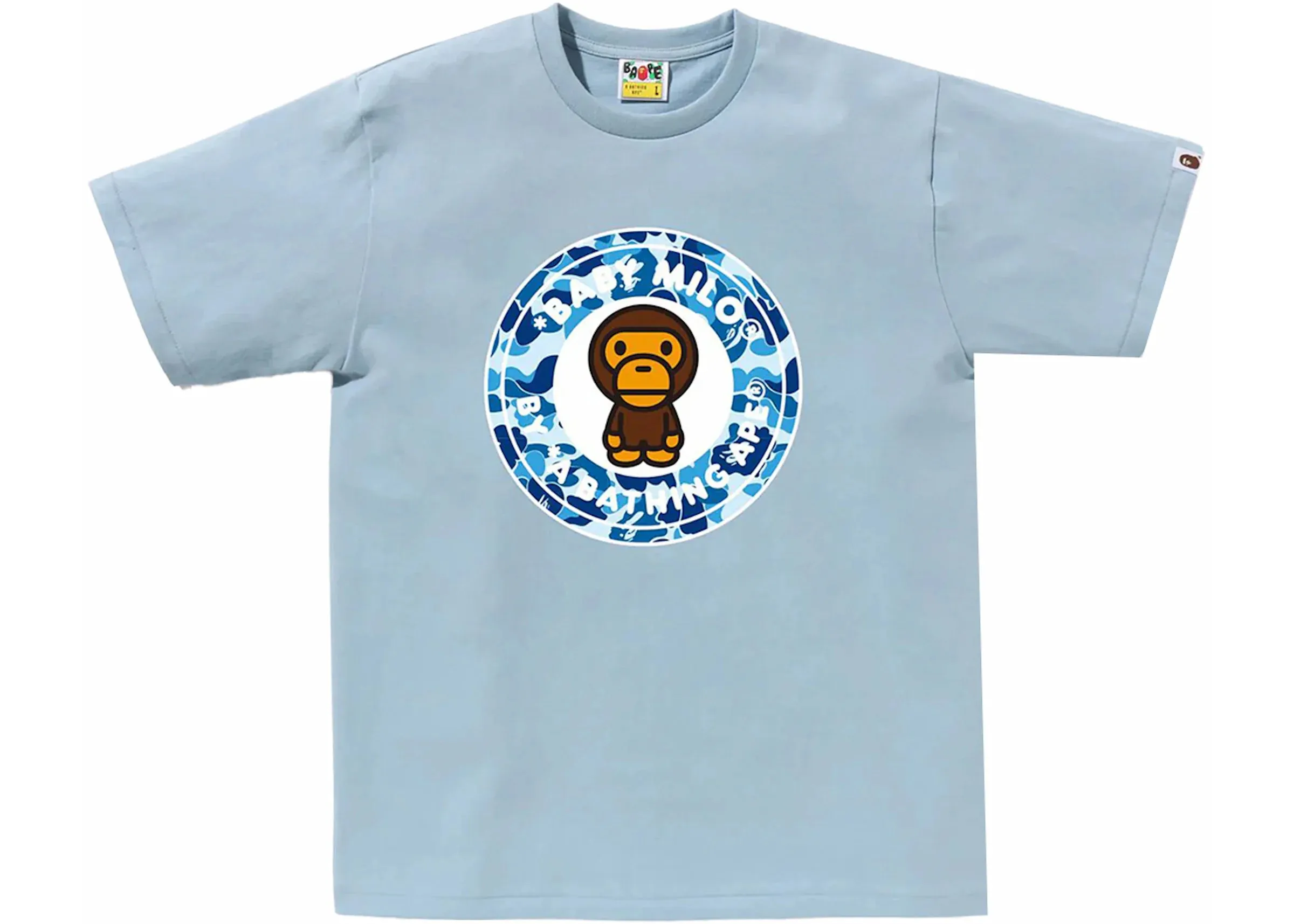 Bape ABC Camo Milo Busy Works Tee 'Sax Blue'