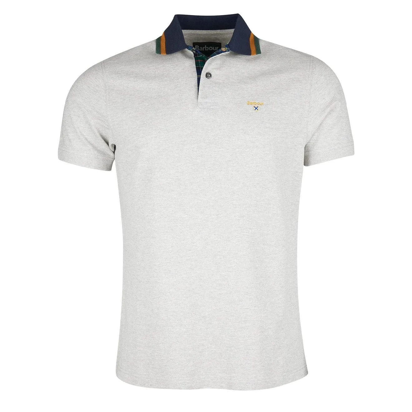 Barbour Prep Tipped Polo Shirt Grey Marl