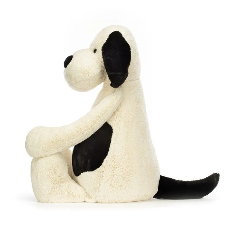 Bashful Black & Cream Puppy Plush / Giant