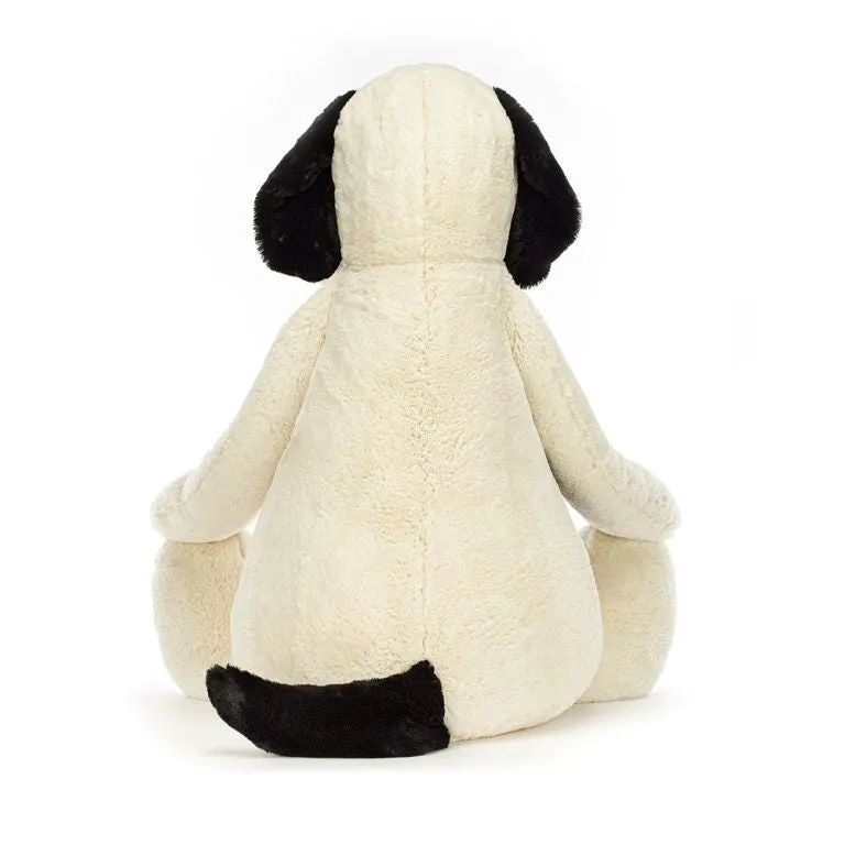 Bashful Black & Cream Puppy Plush / Giant