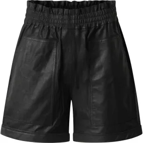 Beautiful Hanna leather shorts with elastic / 50474 - Black (Nero)