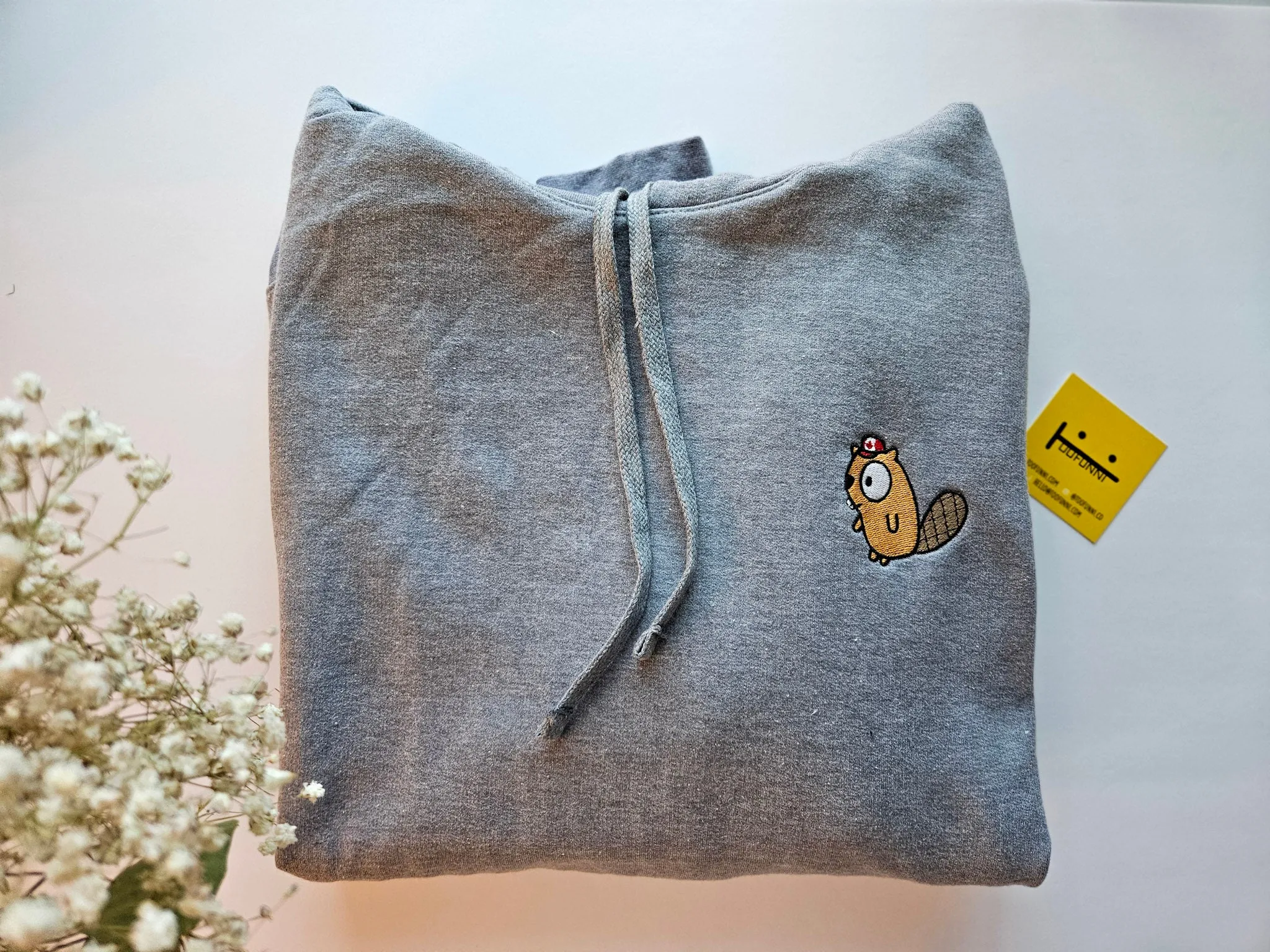 BEAVER - Heather Grey Hoodie (Longer Version)