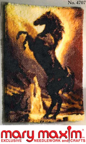 Black Stallion Rug Pattern