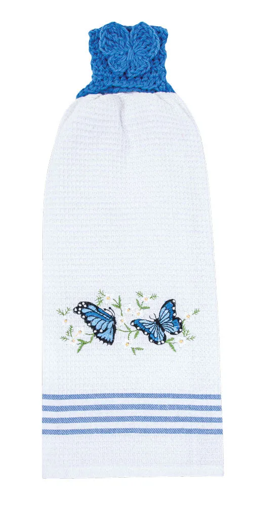 Blue Butterfly Towel & Topper