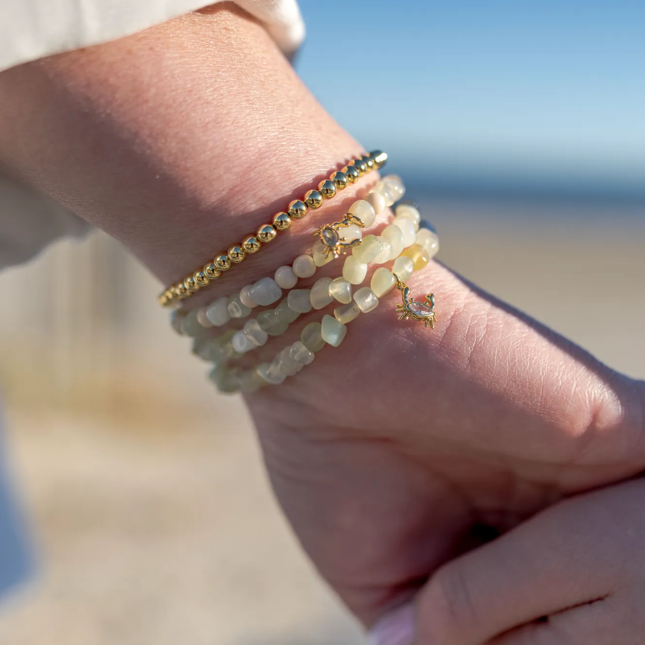 Blue Crab Stacking Bracelet