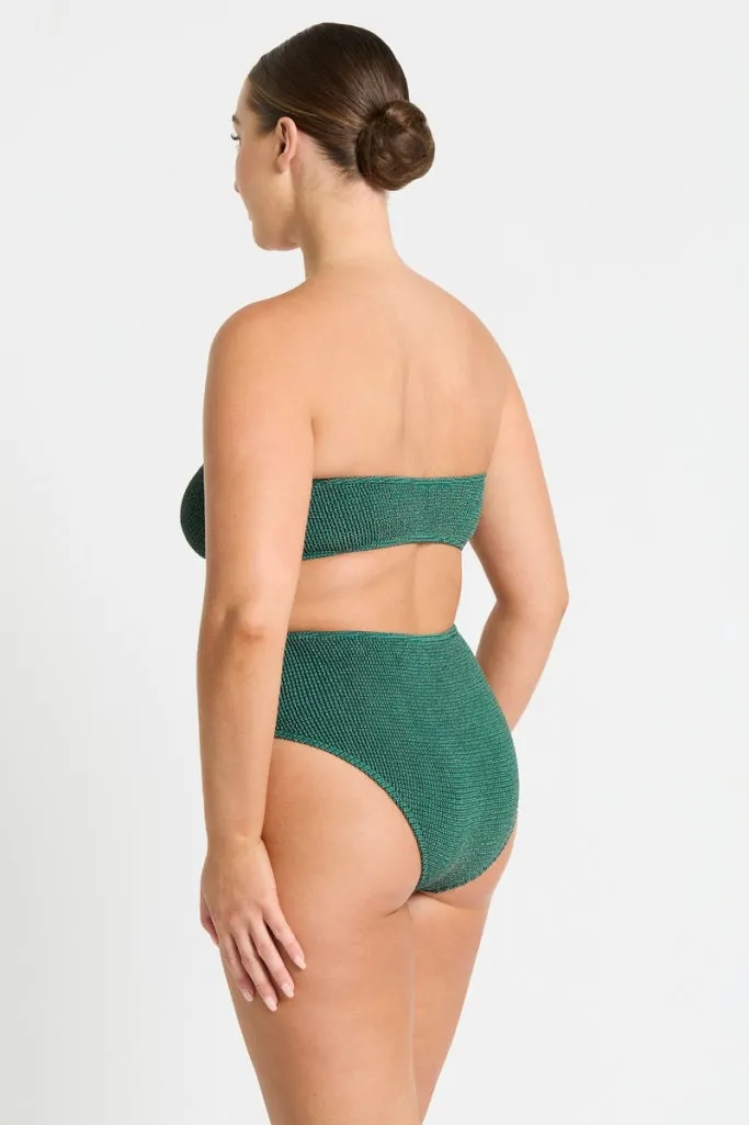 Bond-eye Blake Bandeau - Bottle Green Lurex