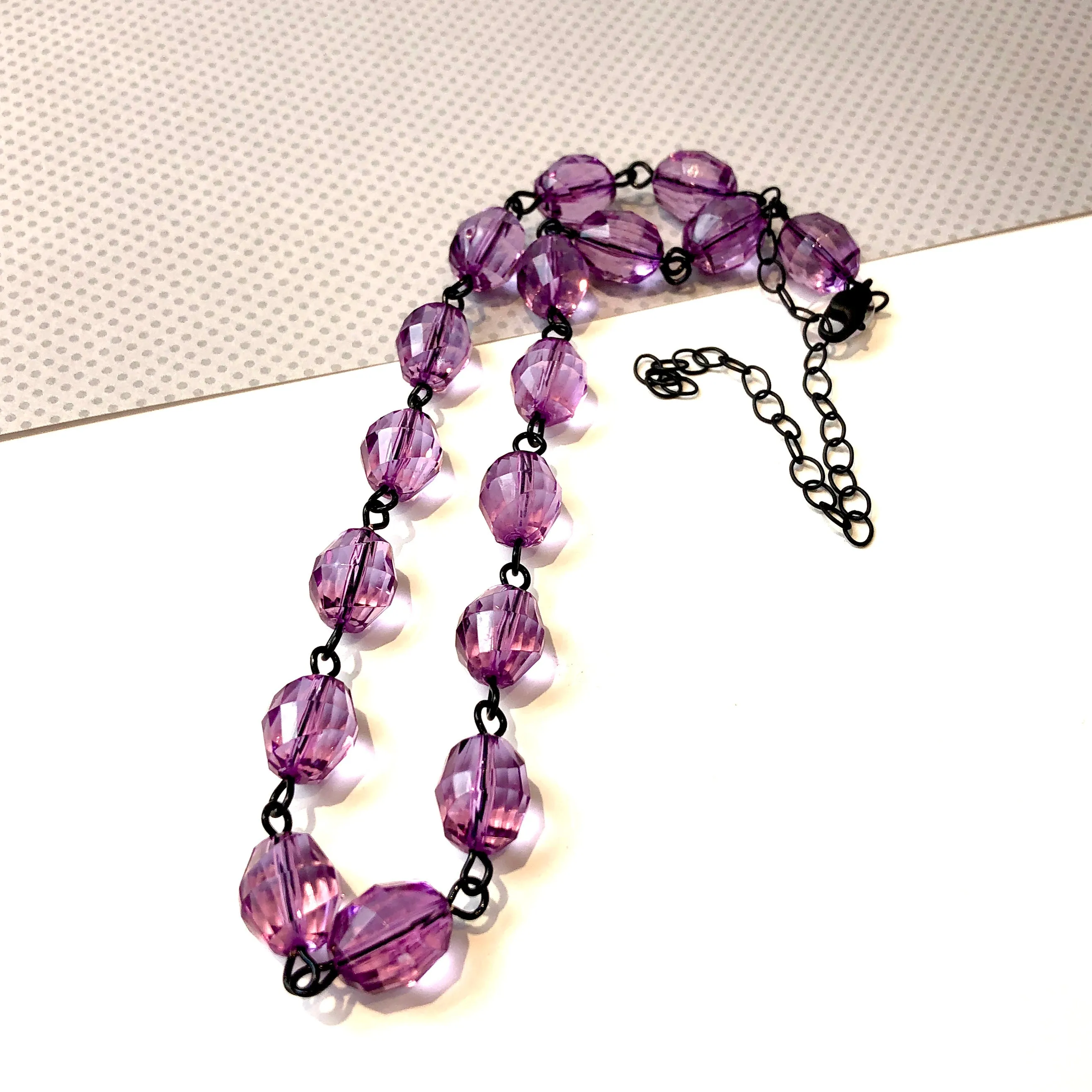 Bright Alexandrite Faceted Oval Amelia Necklace *