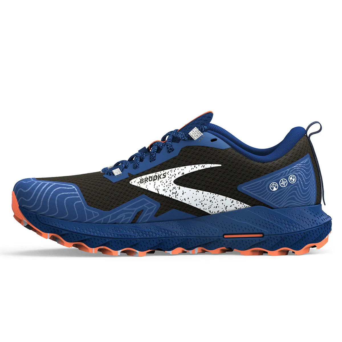 Brooks Cascadia 17 GTX Mens | Black/blue/firecracker