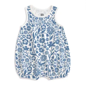 Bubble Romper - Dutch Floral Delft Blue