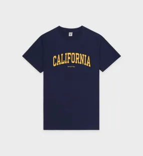 California T-Shirt - Navy/Gold