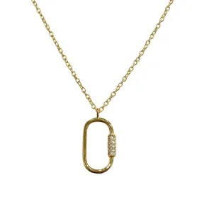 Carabiner Chain Pendant Necklace