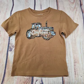 CARHARTT BOYS SHORT SLEEVE TRACTOR BROWN CA6519