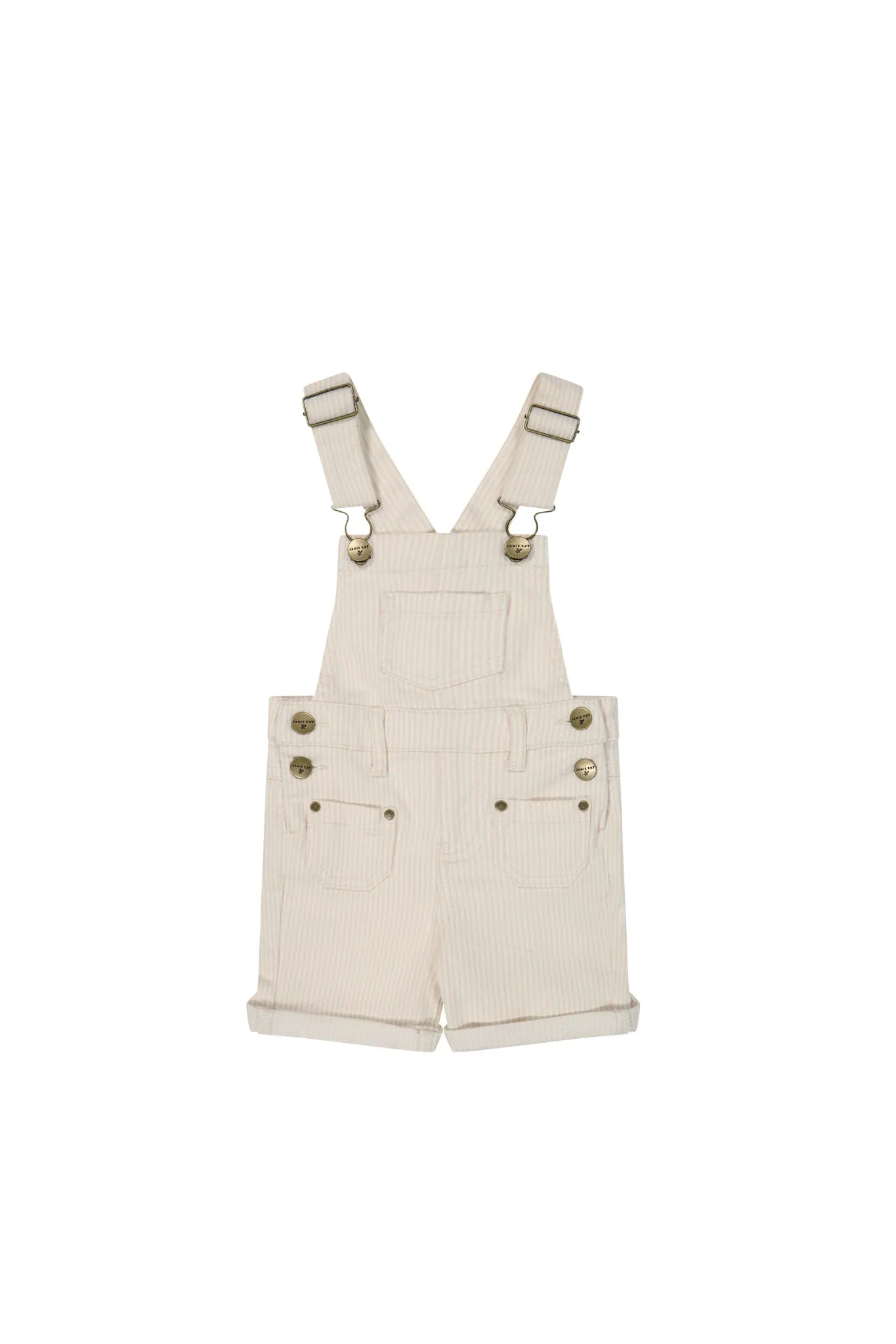 Chase Short Overall - Powder Pink/Egret