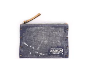 COACH DENIM ZIPPY POUCH, NO DUST COVER