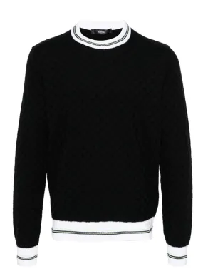 CONTRASTO CHECKERBOARD-KNIT JUMPER