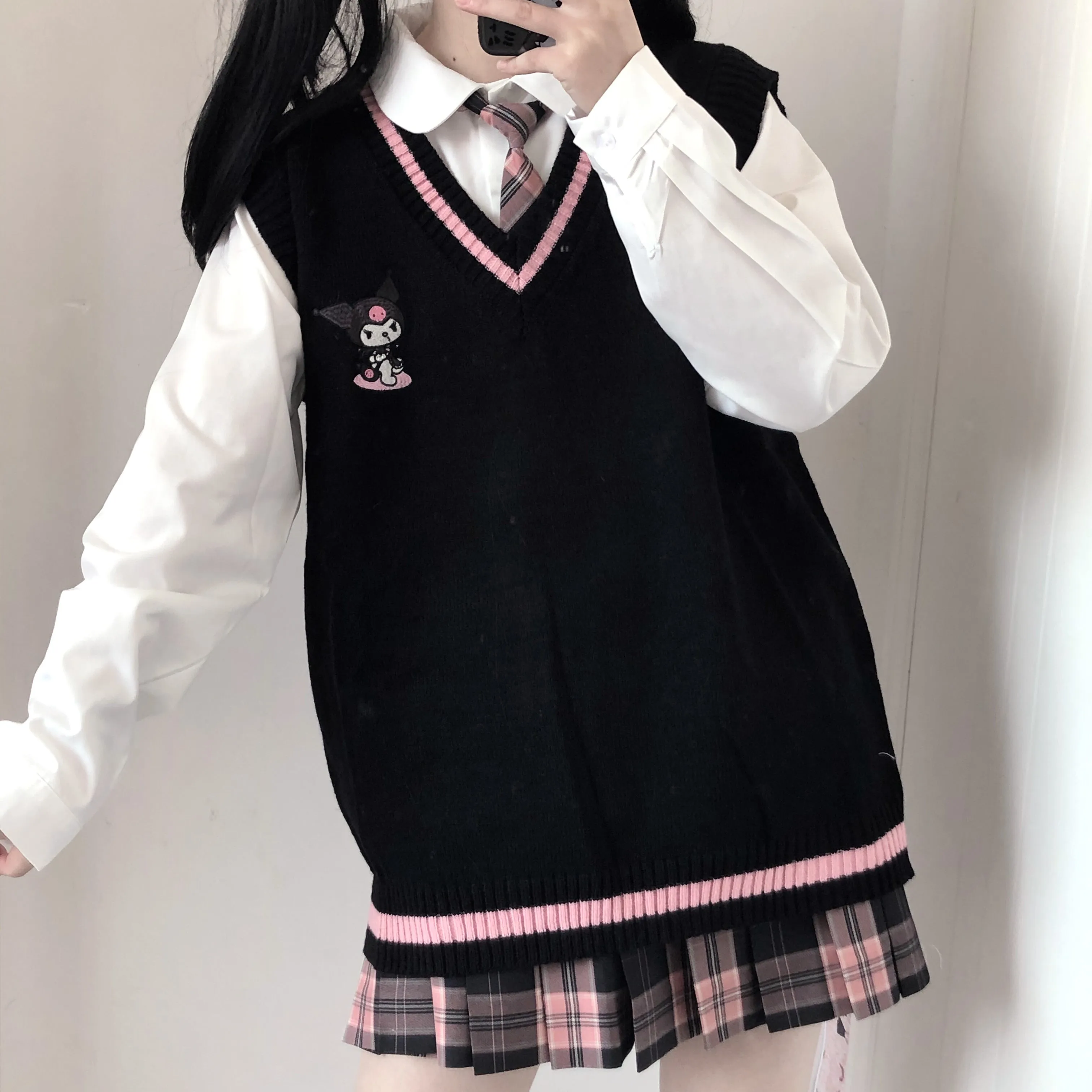 CUTE “KUROMI & MELODY” JK KNIT VEST BY90116