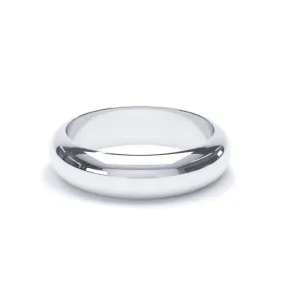 - D Shape Profile Wedding Ring 9k White Gold