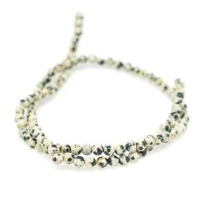 Dalmation Jasper 4mm Round - 15-16 Inch