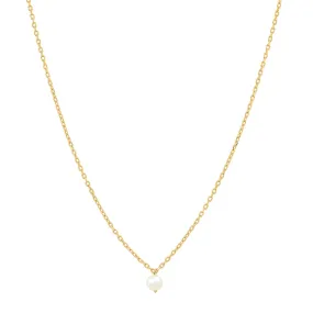 Delicate Chain With Simple Freshwater Pearl Pendant