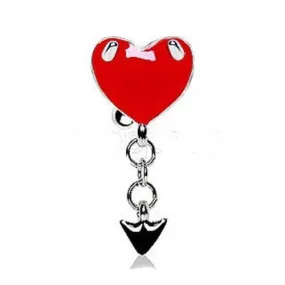 Devil’s Heart Top Down Navel Ring