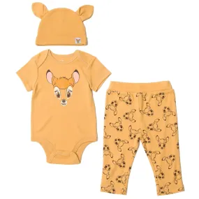 Disney Disney Classics Bambi Bodysuit Pants and Hat 3 Piece Outfit Set