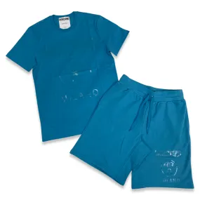 Double Question Mark Short Set (Blue)