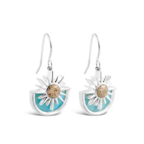 Dune Jewelry Sun Splash Earrings Larimar and Sand