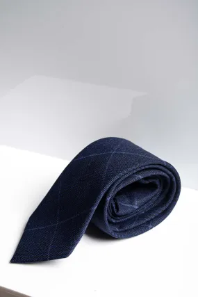 EDINSON - Navy Sky Check Tie