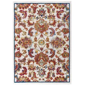 Entourage Azami Distressed Vintage Floral Lattice Area Rug