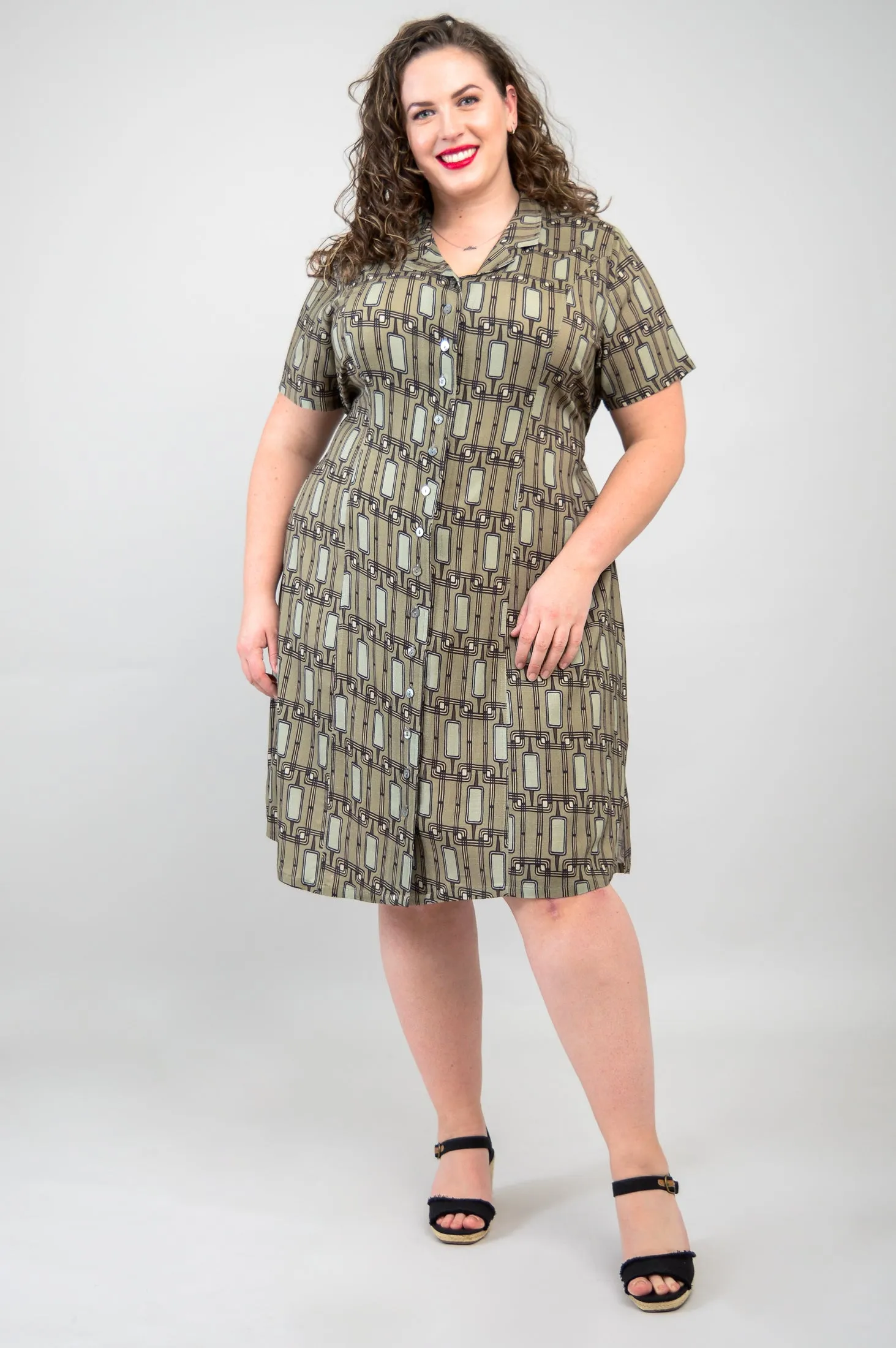 Erica Dress, Voyage, Linen Bamboo- Final Sale