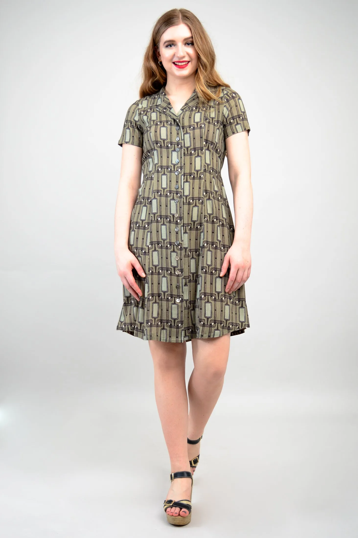 Erica Dress, Voyage, Linen Bamboo- Final Sale