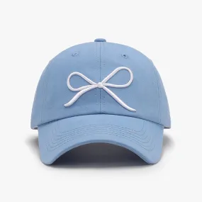 Explore More Collection - Bow Embroidered Cotton Baseball Cap