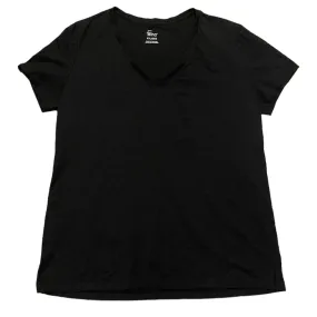 Felina Black V Neck Cotton Short Sleeve Shirt XX-Large