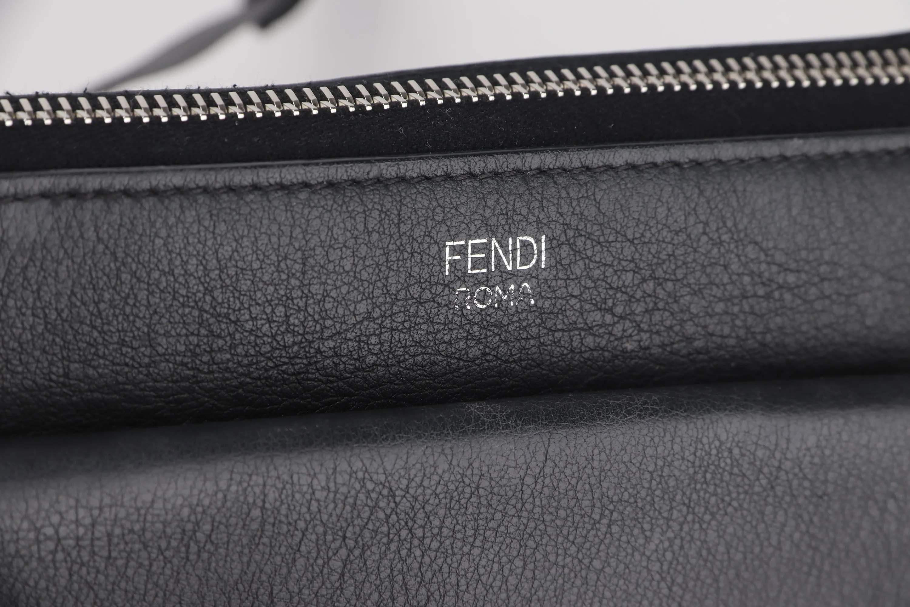 FENDI (8M0369-9DF · 178-7032) MULTICOLOR STUDDED CROSSBODY SMALL BLACK LEATHER SILVER HARDWARE, WITH CARD, STRAP & DUST COVER