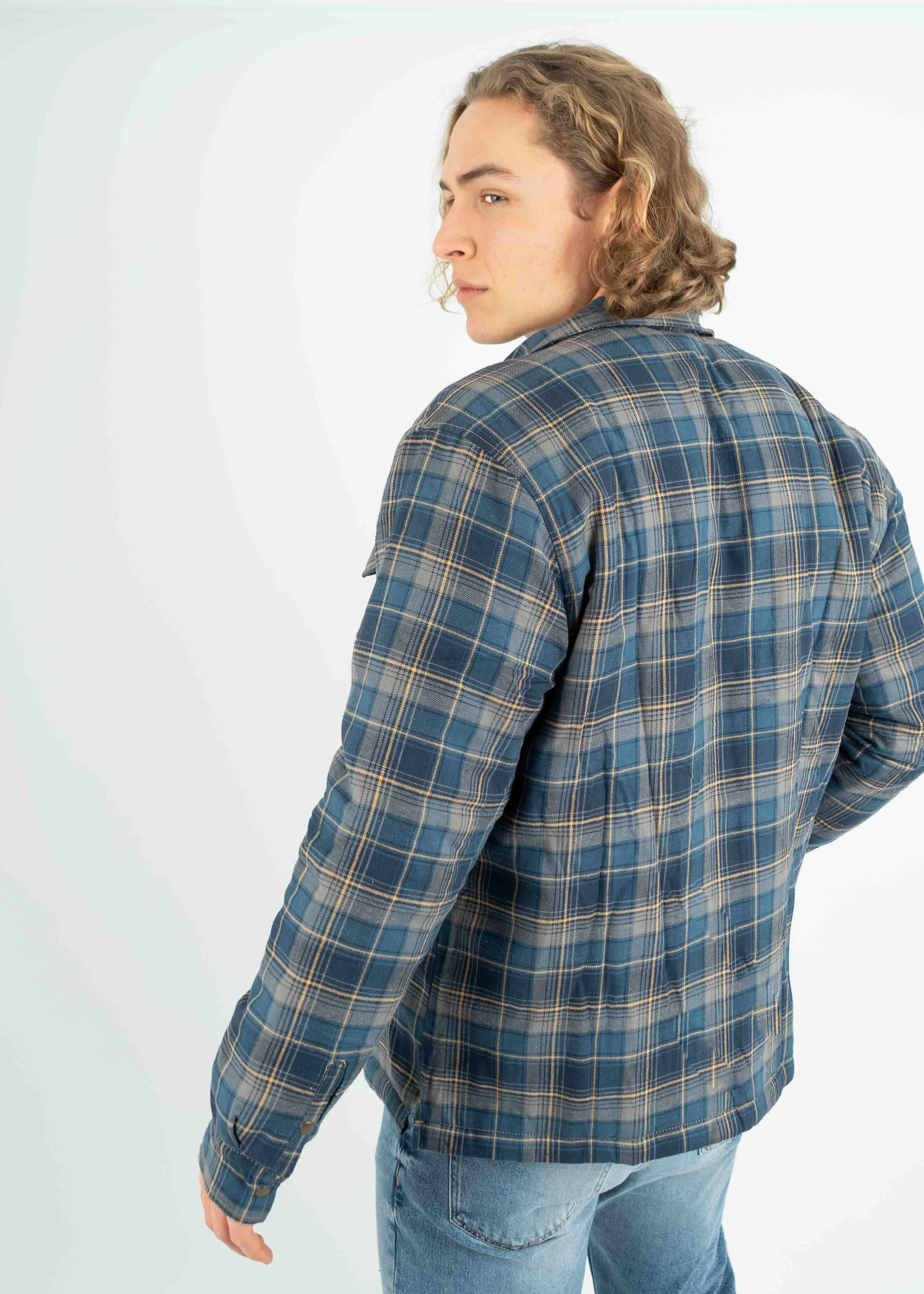 Flanell-Jacke SPLITTHOLT Blue/GreyChecked