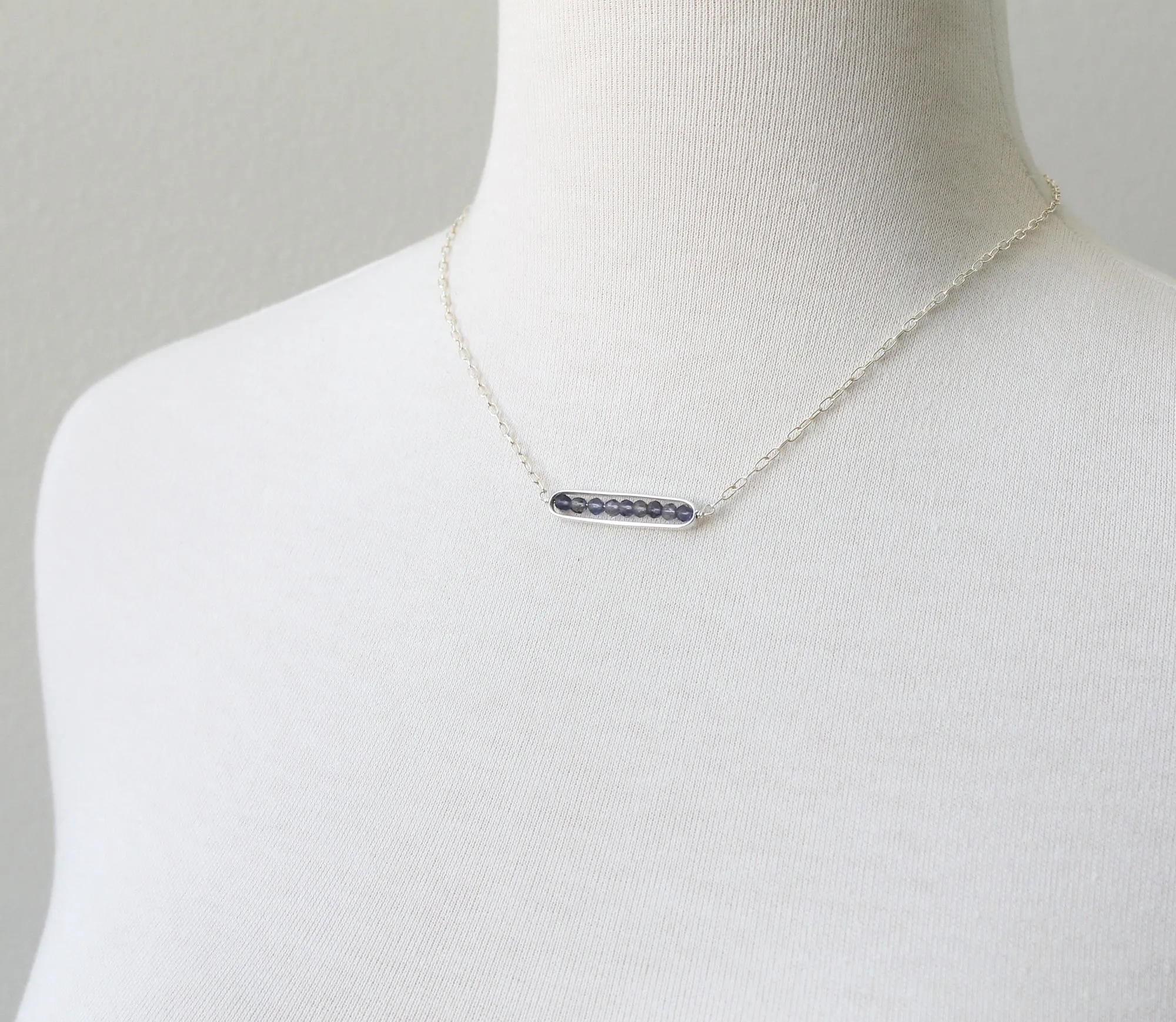 Framed Iolite Necklace