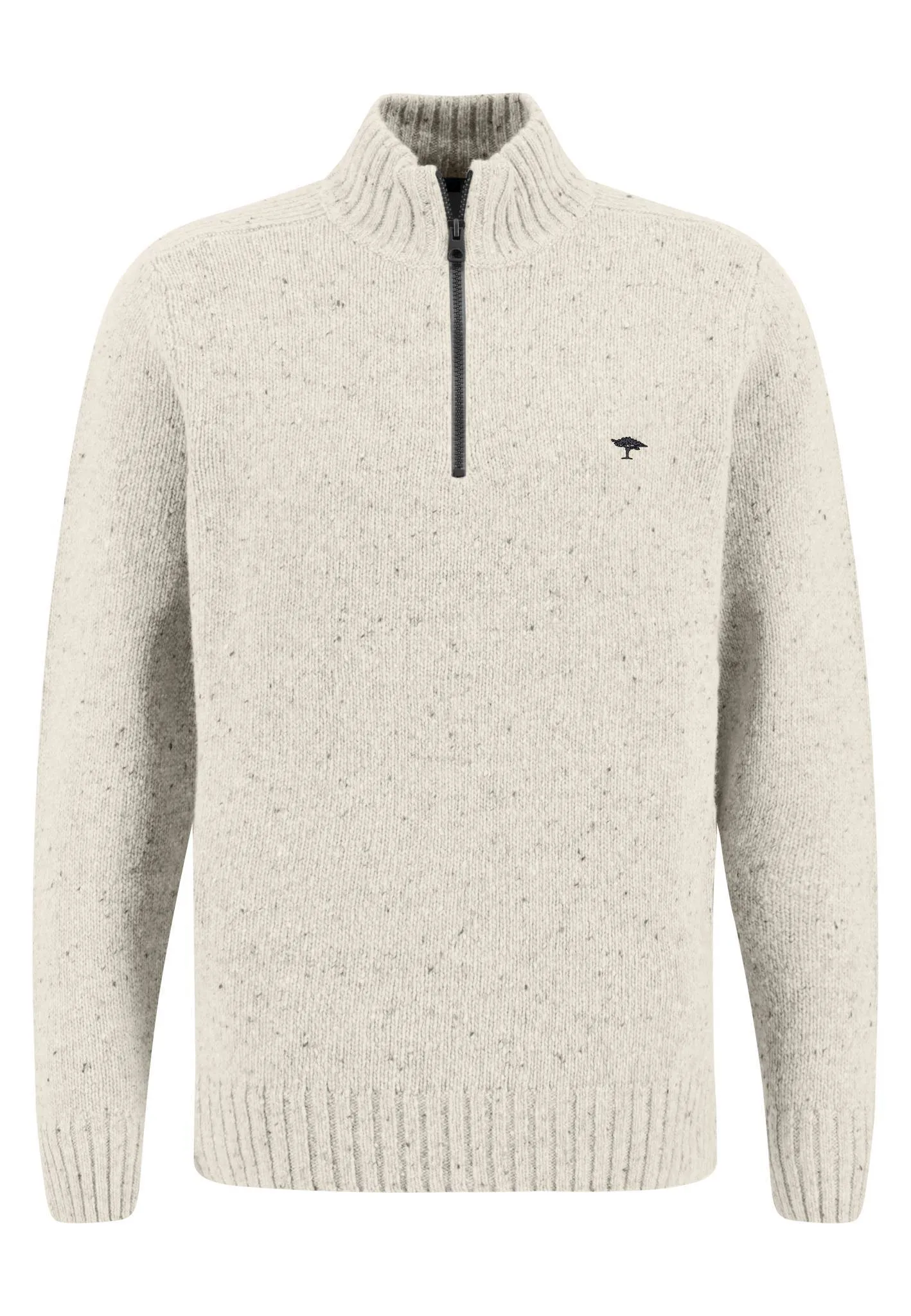 Fynch Hatton Troyer Zip Pullover - Off White