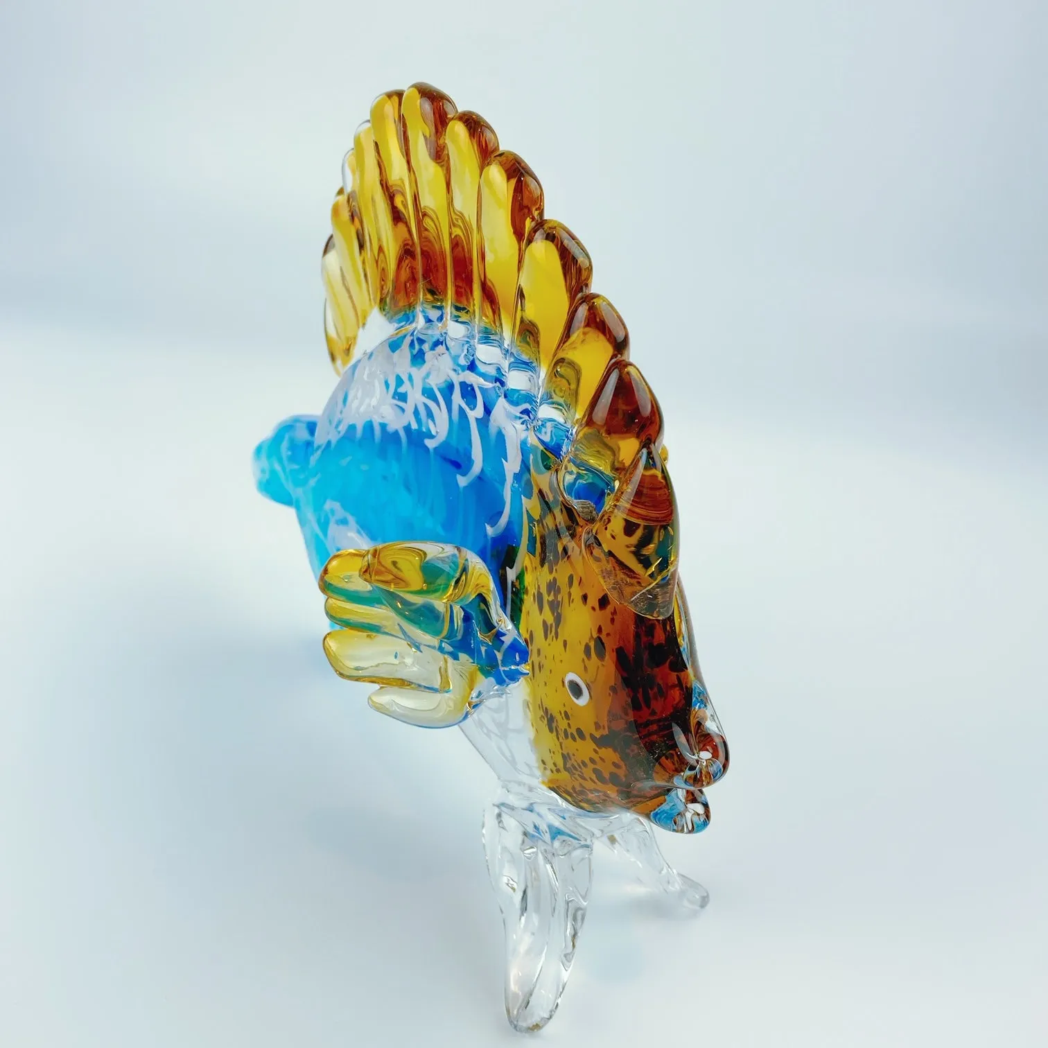 Gca Murano Style Art Glass Sea Fish Figurine Home Deco Art piece