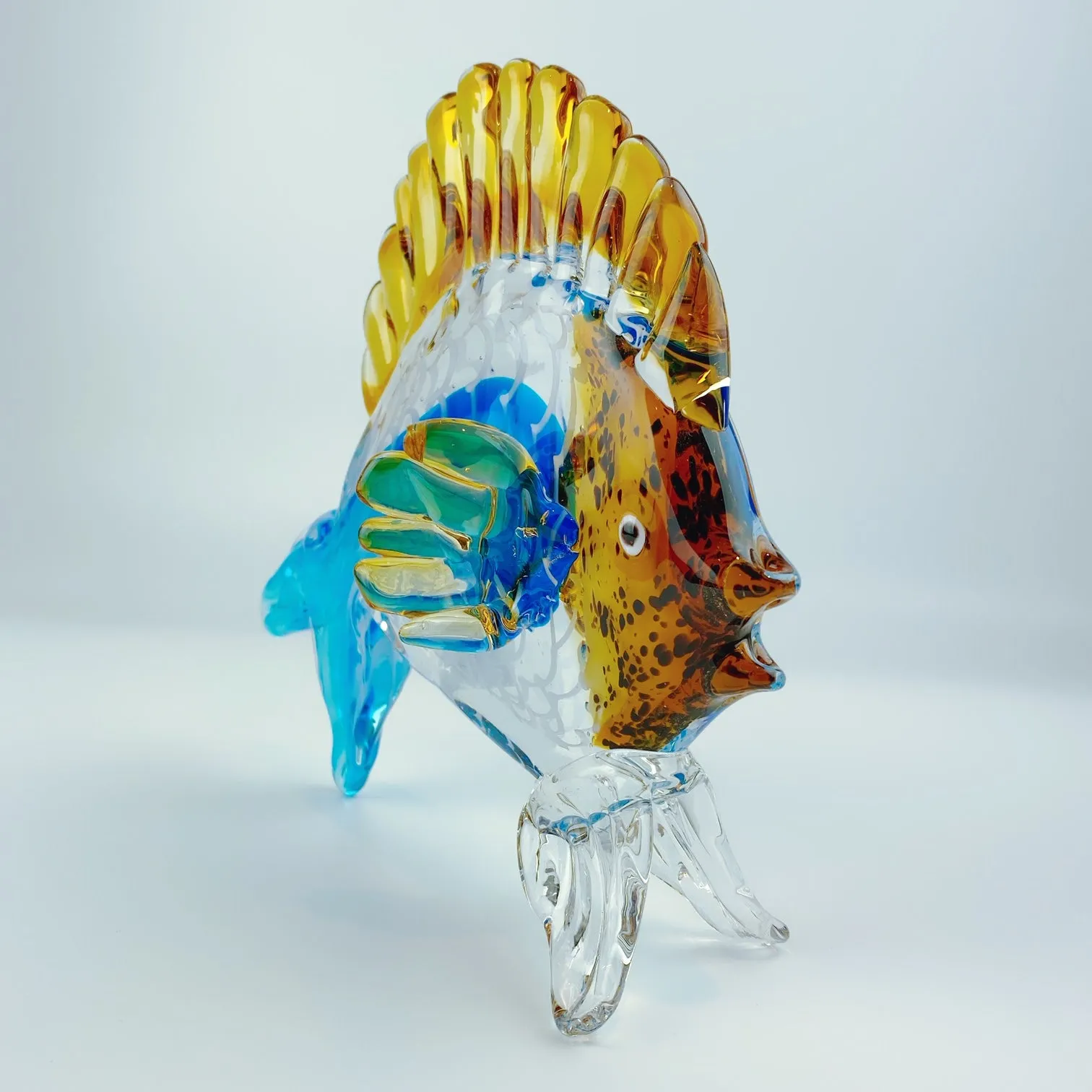 Gca Murano Style Art Glass Sea Fish Figurine Home Deco Art piece